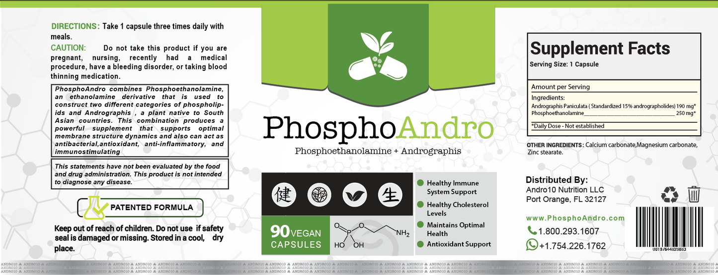 PhosphoAndro GLICO Bundle - The Power of Phosphoethalonamine with Andrographis Paniculata